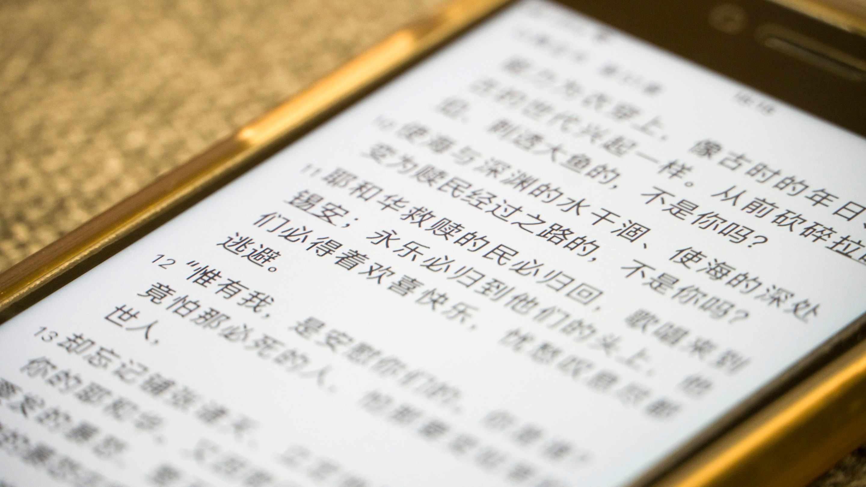 A phone screen showing a page of Chinese text