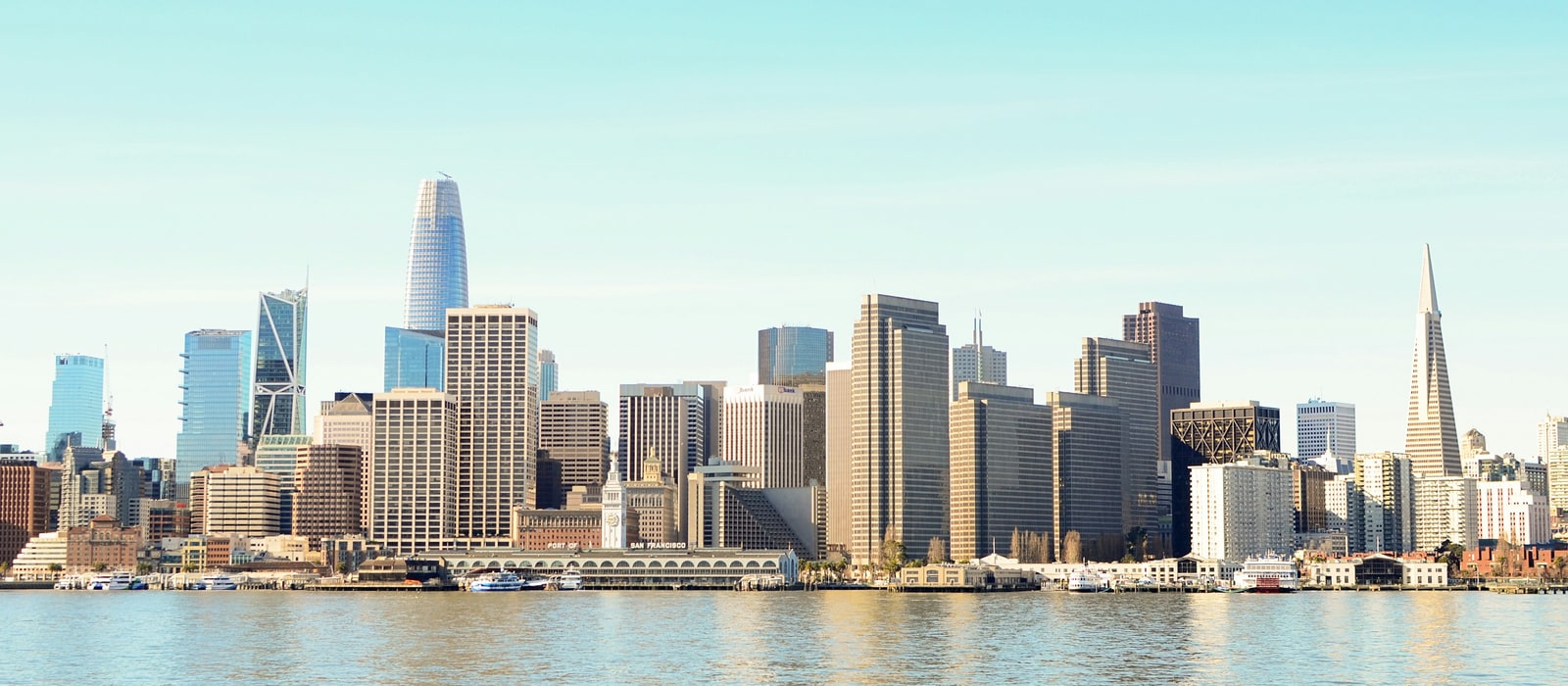 San Francisco Financial District skyline across the bay